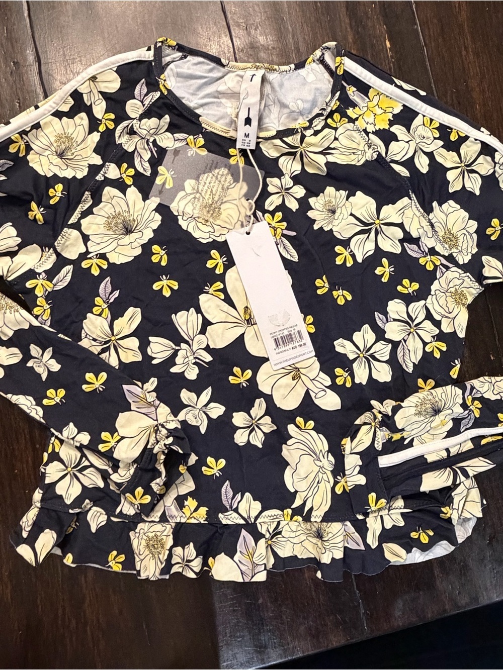 NWT ✨ The Upside "Peony" Cropped Rash Guard - Indigo womens size 8/M*